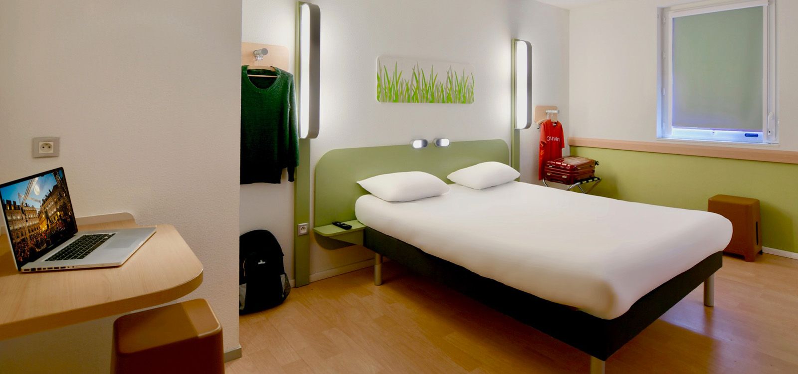 Chambre double de l'hôtel Ibis Budget Nantes Rezé aéroport