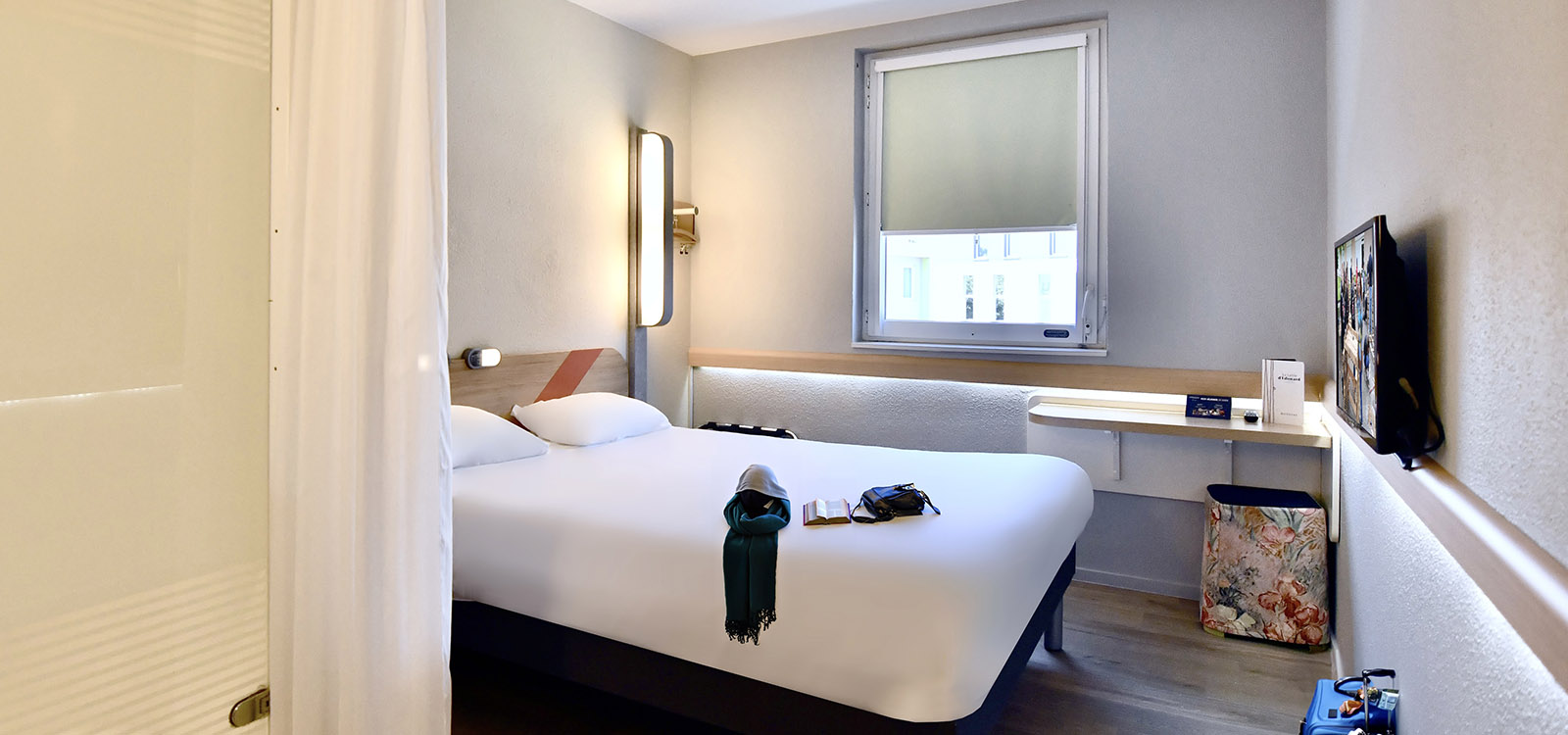 Chambre double de l'hôtel Ibis Budget Nantes Rezé aéroport